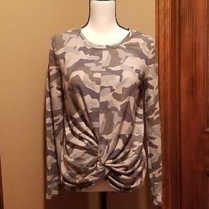 Camouflage Long Sleeve Top